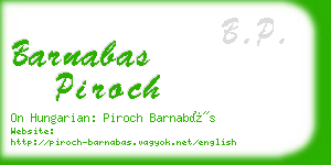 barnabas piroch business card